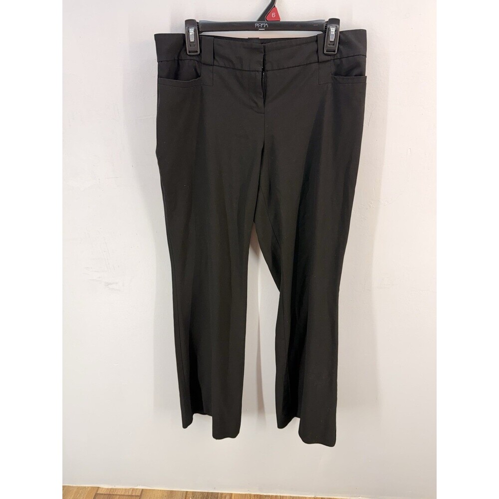 The Limited Cassidy Fit Womens Sz 8R Long Tall Black Dress Pants Wide Leg Career